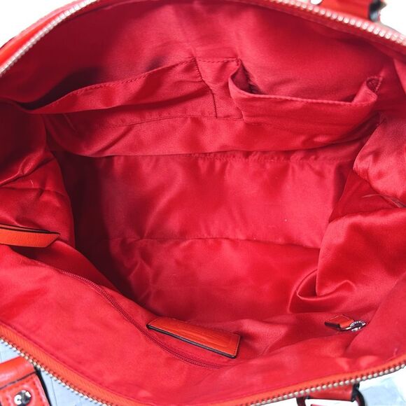 COACH Daisy Outline Signature Emma Tote Shoulder Bag - F24066 - Khaki Vermillion - Picture 3 of 10